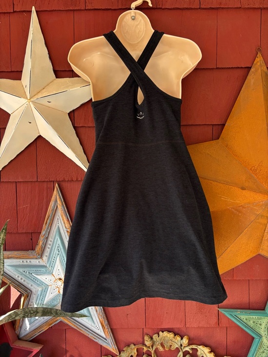 Beyond Yoga Spacedye Court Appeal Black Flare Minidress Skirt Women’s Size M - Picture 3 of 7